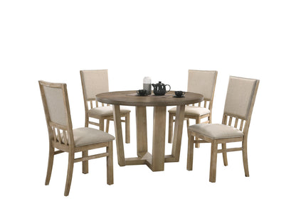 Brutus Vintage Walnut 5 Piece Dining Set