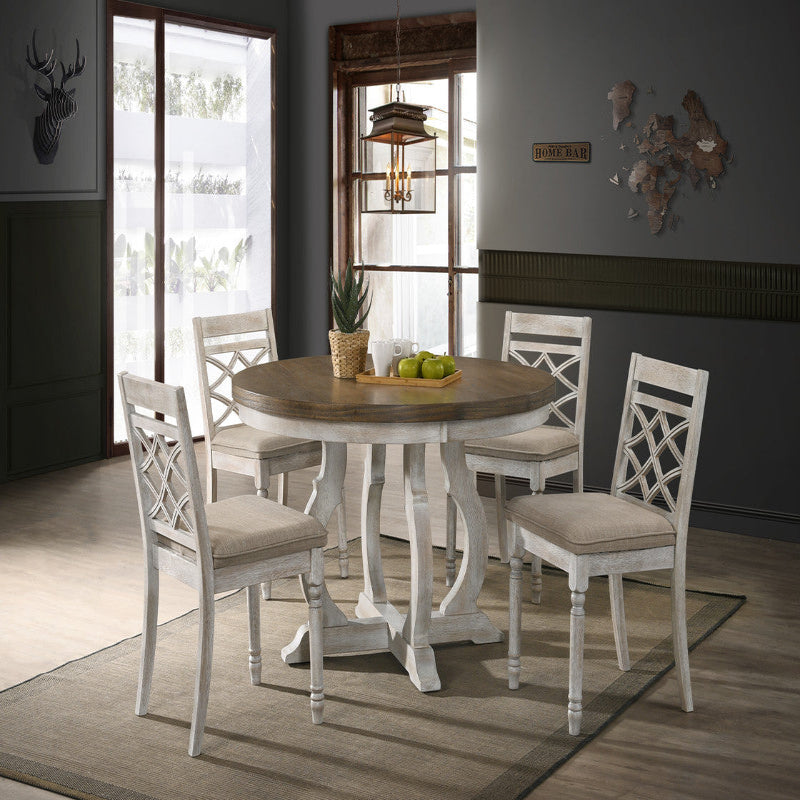 Havanna Vintage Walnut 5 Piece Dining Set