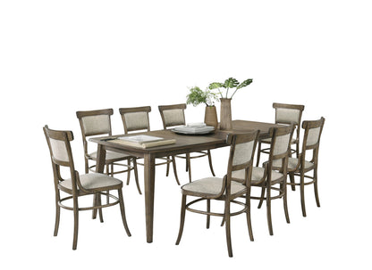 Bistro Vintage Walnut 9 Piece Dining Set