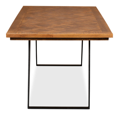 Paige Parquet Top Dining Table