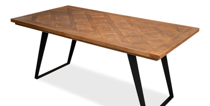 Paige Parquet Top Dining Table