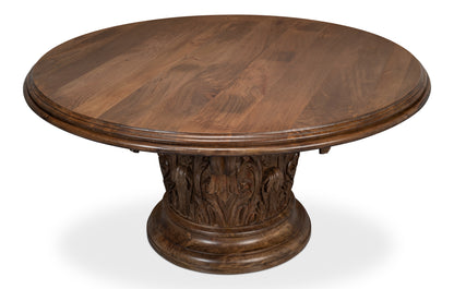 Hestia Carved Round Dining Table
